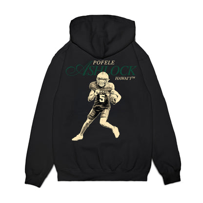 Hawaii - NCAA Football : Pofele Ashlock - Legacy Premium Hooded Sweatshirt-1
