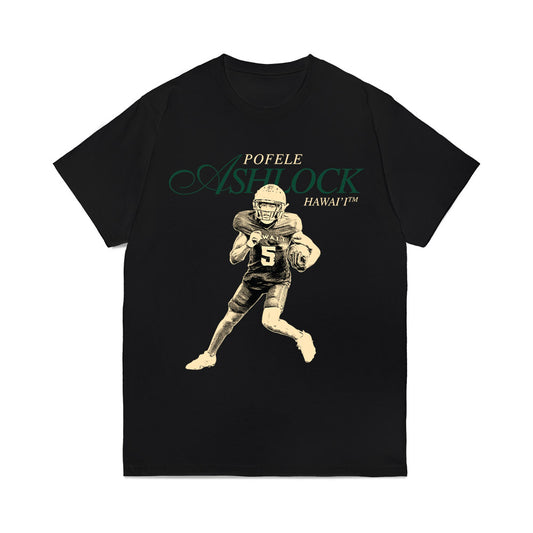 Hawaii - NCAA Football : Pofele Ashlock - Legacy Comfort Colors T-Shirt-0
