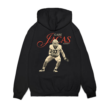 Illinois - NCAA Football : Gabe Jacas - Legacy Premium Hooded Sweatshirt-1