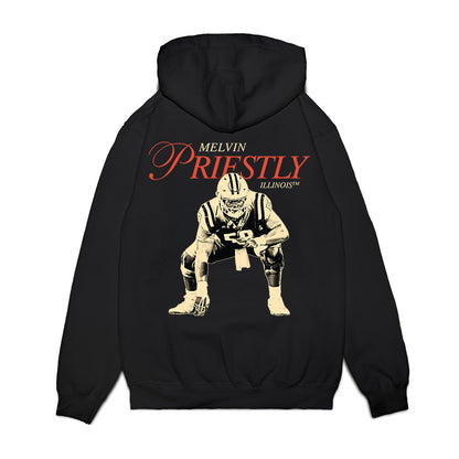 Illinois - NCAA Football : Melvin Priestly - Legacy Premium Hooded Sweatshirt-1