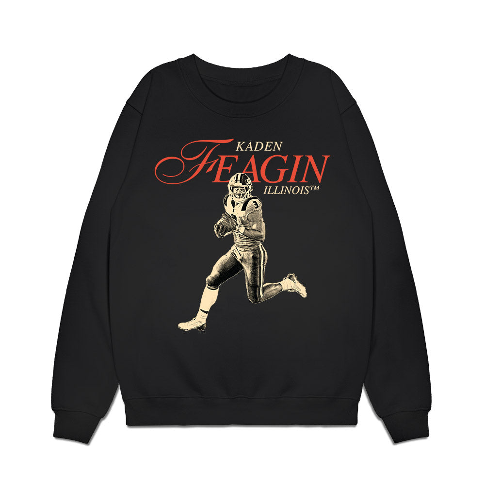 Illinois - NCAA Football : Kaden Feagin - Legacy Premium Crewneck Sweatshirt-0