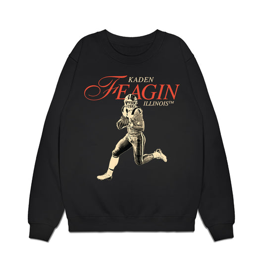 Illinois - NCAA Football : Kaden Feagin - Legacy Premium Crewneck Sweatshirt-0