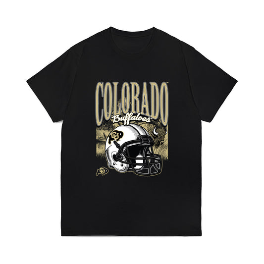 Colorado - NCAA Football : Corbin Laisure - Vintage Helmet Comfort Colors T-Shirt-0