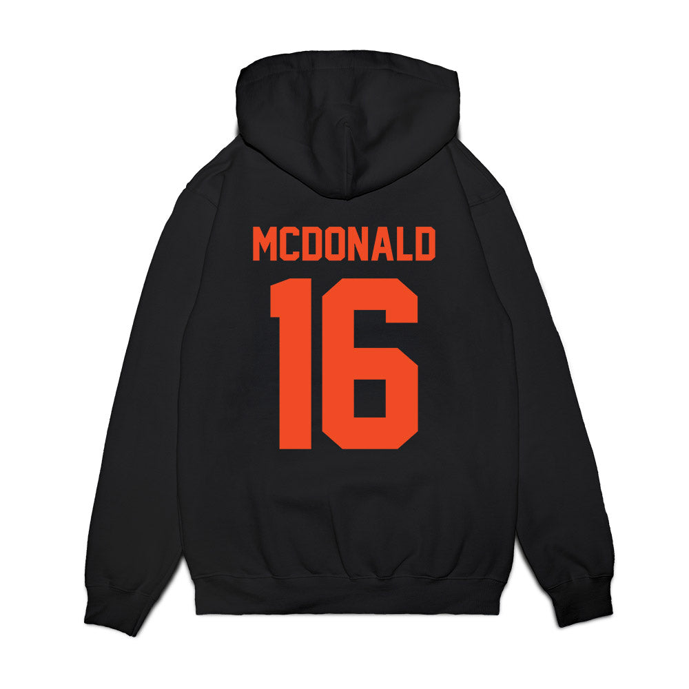 Virginia - NCAA Football : Trey McDonald - Vintage Helmet Premium Hooded Sweatshirt-1