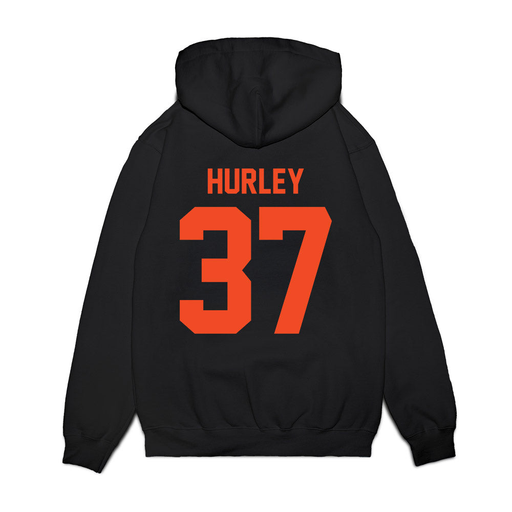 Virginia - NCAA Football : John Hurley - Vintage Helmet Premium Hooded Sweatshirt-1