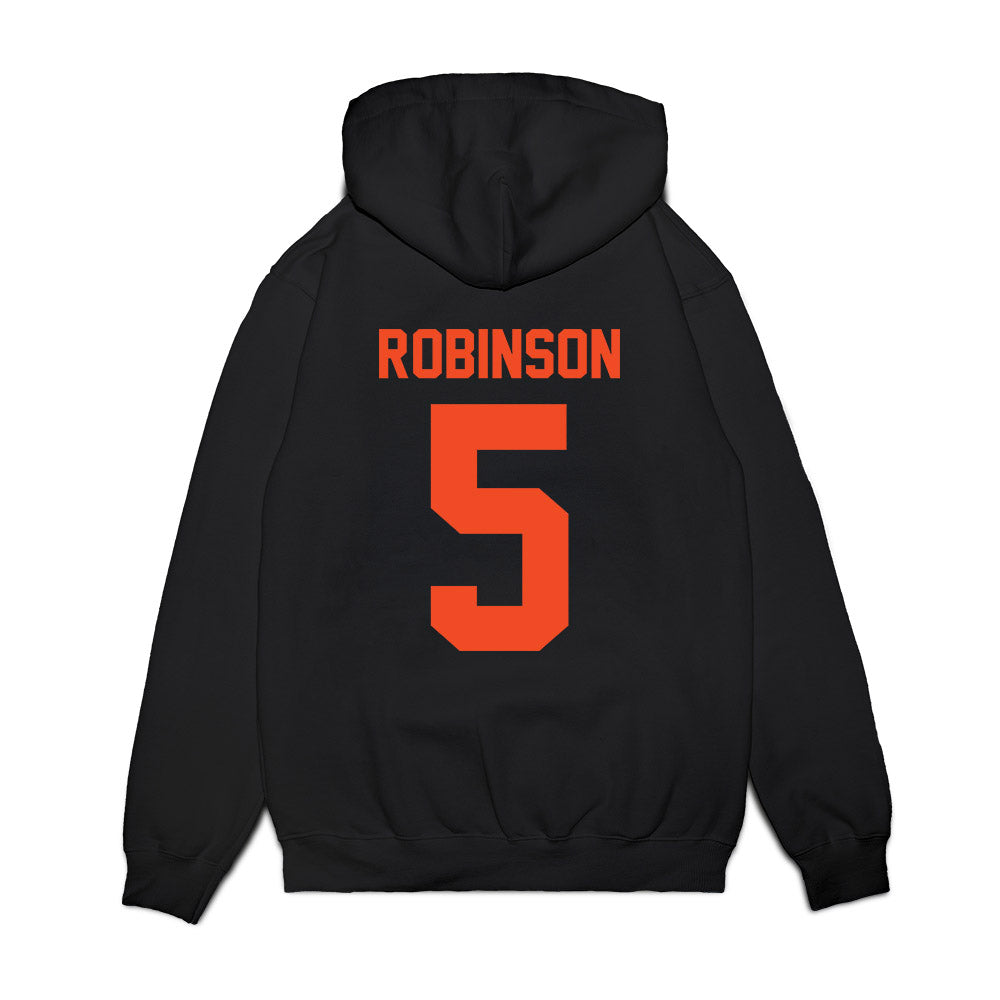 Virginia - NCAA Football : Kamren Robinson - Vintage Helmet Premium Hooded Sweatshirt-1