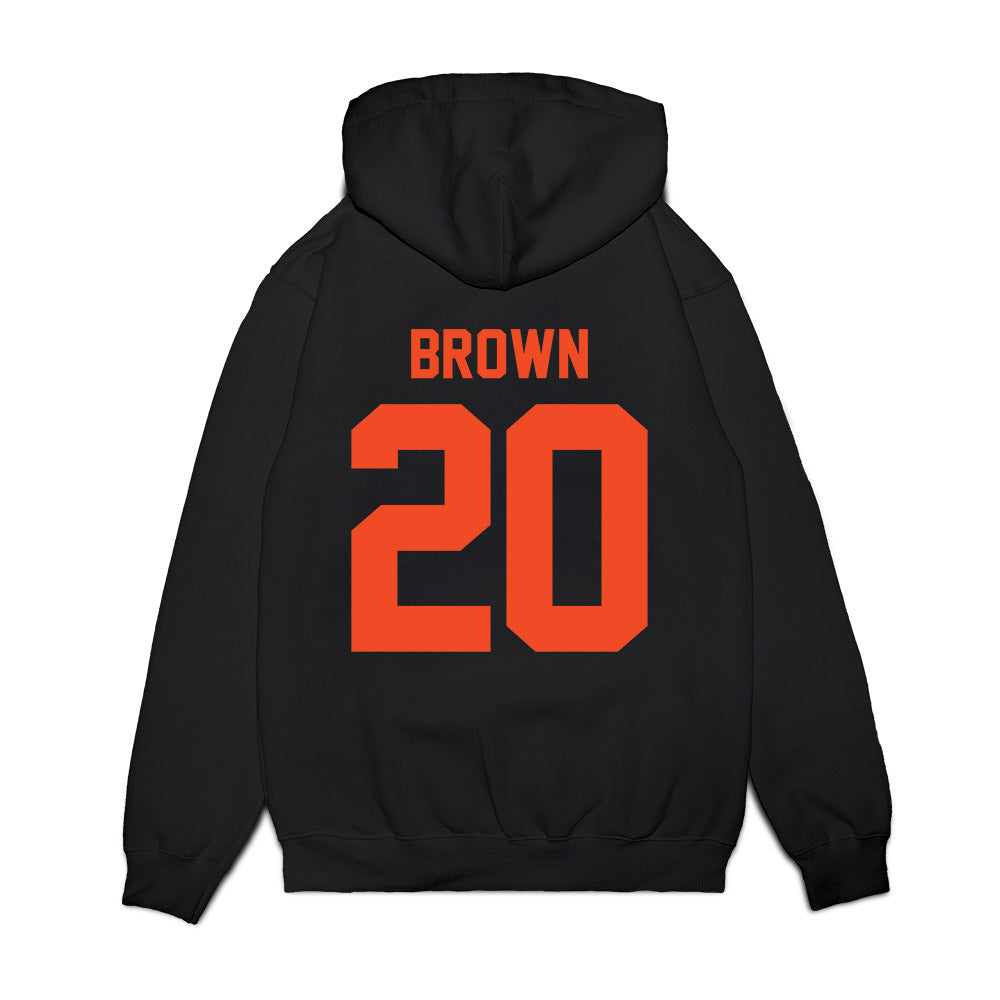 Virginia - NCAA Football : Xavier Brown - Vintage Helmet Premium Hooded Sweatshirt-1