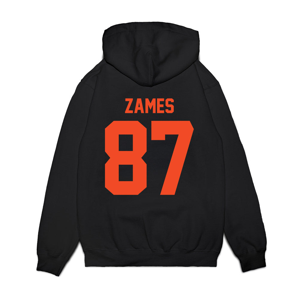 Virginia - NCAA Football : Justin Zames - Vintage Helmet Premium Hooded Sweatshirt-1