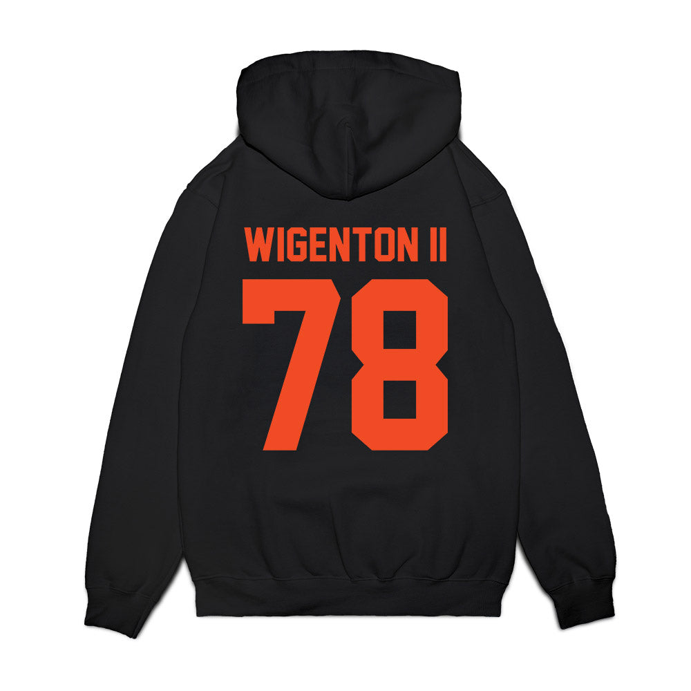Virginia - NCAA Football : Kevin Wigenton II - Vintage Helmet Premium Hooded Sweatshirt-1