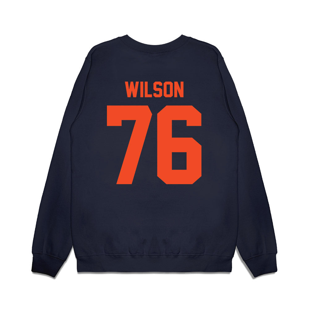 Virginia - NCAA Football : Brady Wilson - Vintage Helmet Premium Crewneck Sweatshirt-1