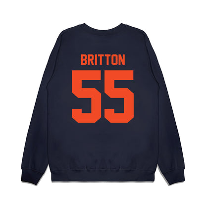 Virginia - NCAA Football : Anthony Britton - Vintage Helmet Premium Crewneck Sweatshirt-1