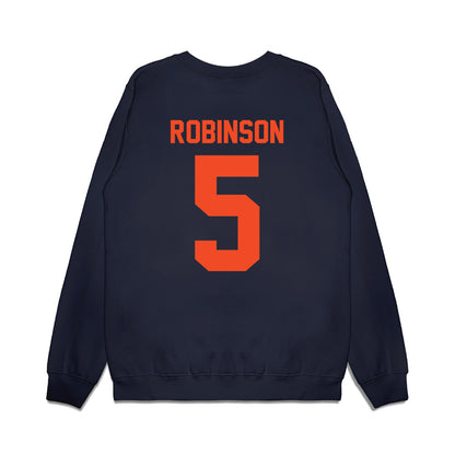 Virginia - NCAA Football : Kamren Robinson - Vintage Helmet Premium Crewneck Sweatshirt-1