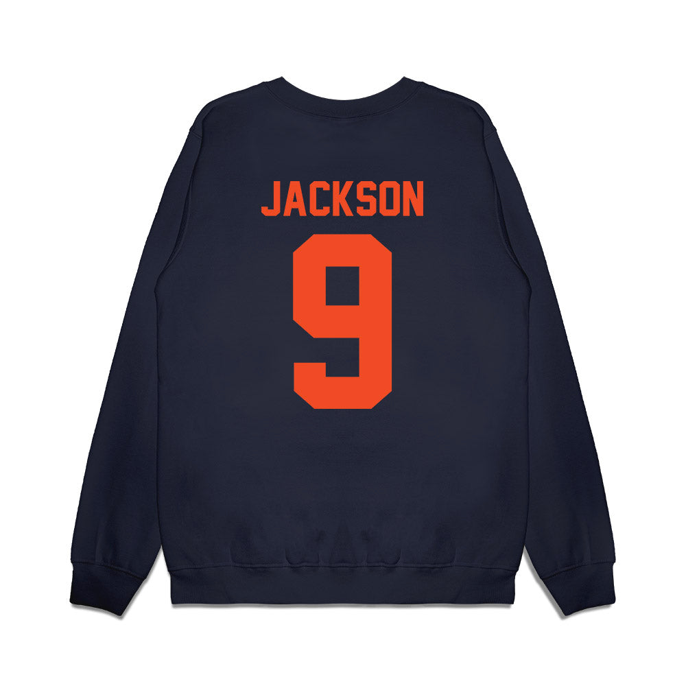 Virginia - NCAA Football : Jam Jackson - Vintage Helmet Premium Crewneck Sweatshirt-1