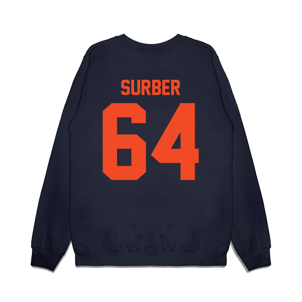 Virginia - NCAA Football : Cole Surber - Vintage Helmet Premium Crewneck Sweatshirt-1