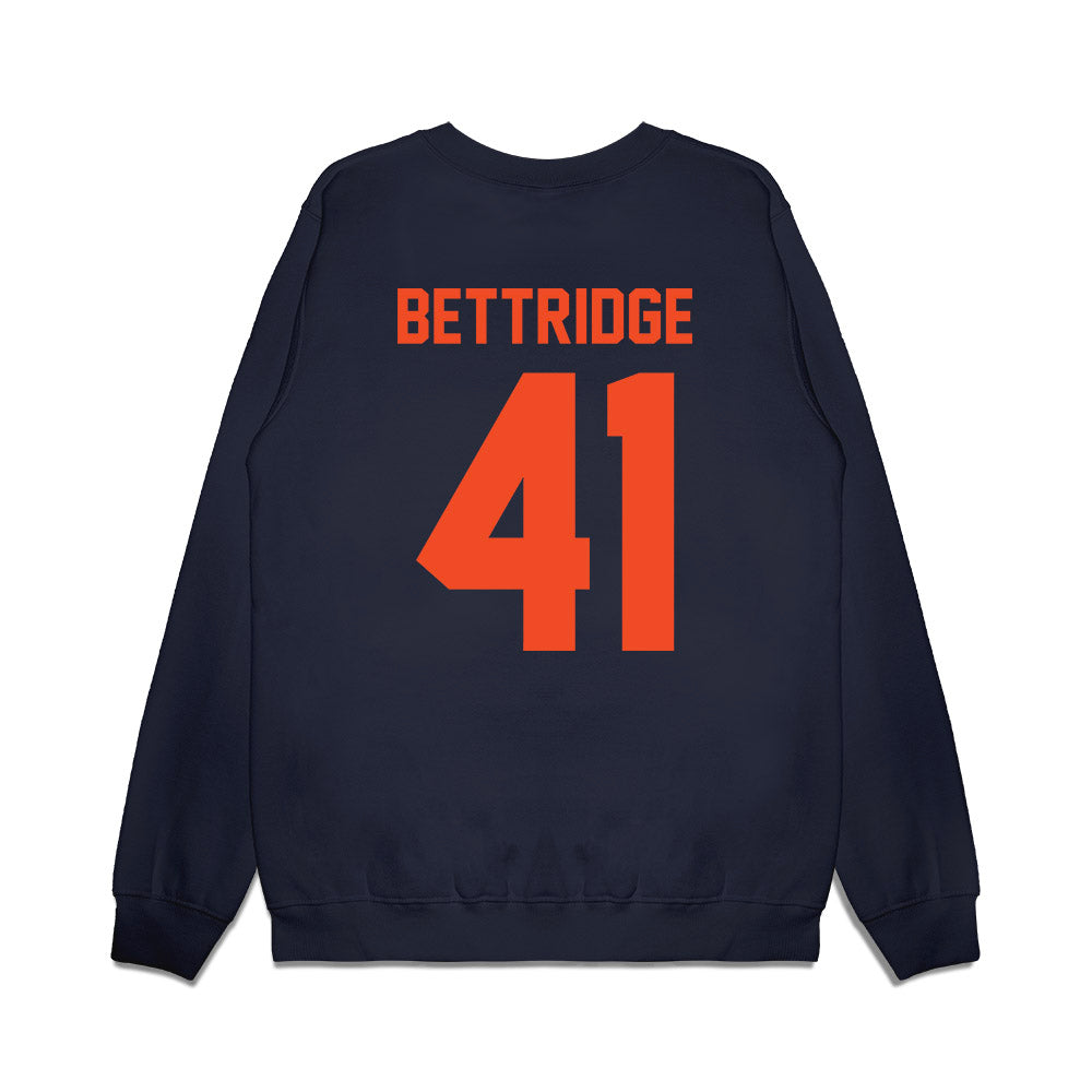 Virginia - NCAA Football : Will Bettridge - Vintage Helmet Premium Crewneck Sweatshirt-1
