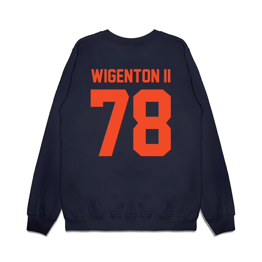 Virginia - NCAA Football : Kevin Wigenton II - Vintage Helmet Premium Crewneck Sweatshirt-1