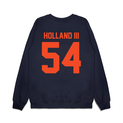 Virginia - NCAA Football : Joseph Holland III - Vintage Helmet Premium Crewneck Sweatshirt-1