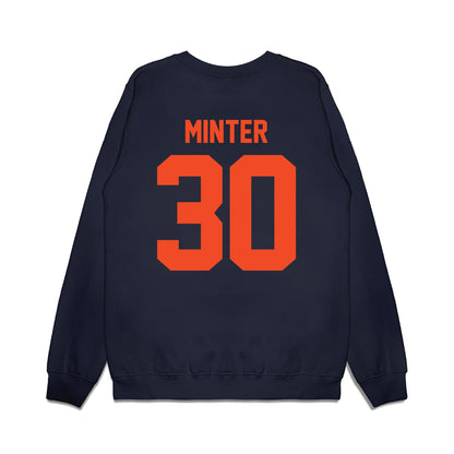 Virginia - NCAA Football : Ethan Minter - Vintage Helmet Premium Crewneck Sweatshirt-1