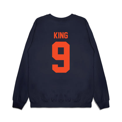 Virginia - NCAA Football : Coen King - Vintage Helmet Premium Crewneck Sweatshirt-1