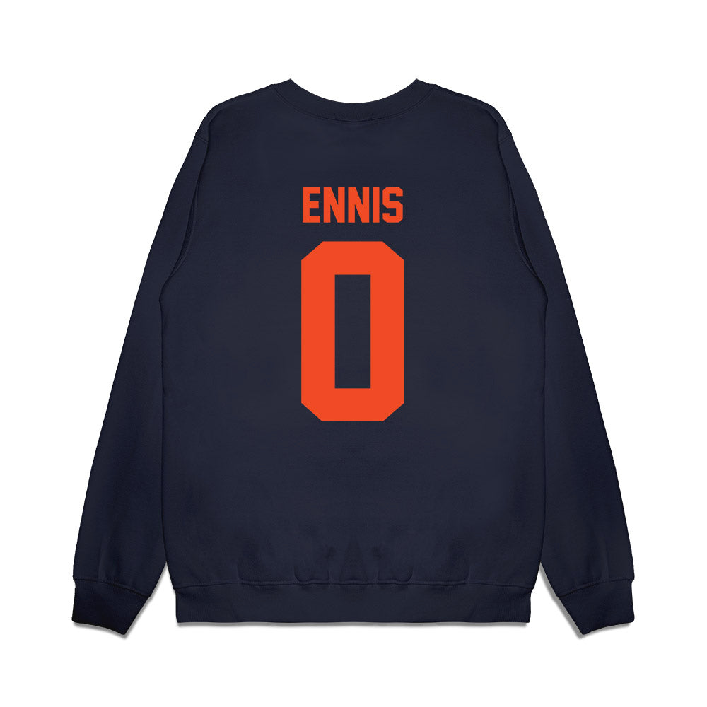 Virginia - NCAA Football : Sage Ennis - Vintage Helmet Premium Crewneck Sweatshirt-1