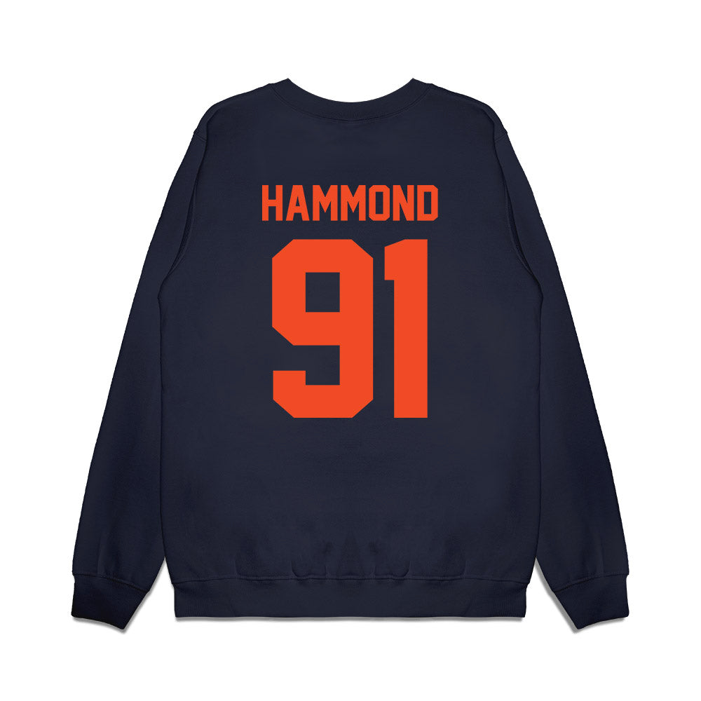 Virginia - NCAA Football : Jason Hammond - Vintage Helmet Premium Crewneck Sweatshirt-1