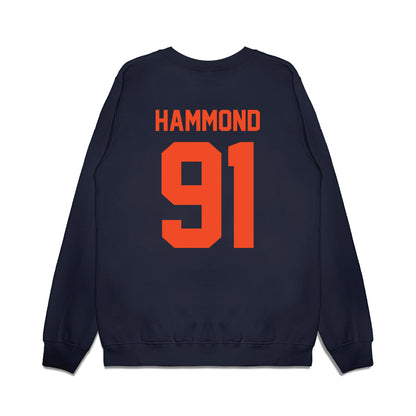 Virginia - NCAA Football : Jason Hammond - Vintage Helmet Premium Crewneck Sweatshirt-1