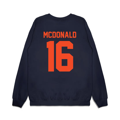 Virginia - NCAA Football : Trey McDonald - Vintage Helmet Premium Crewneck Sweatshirt-1