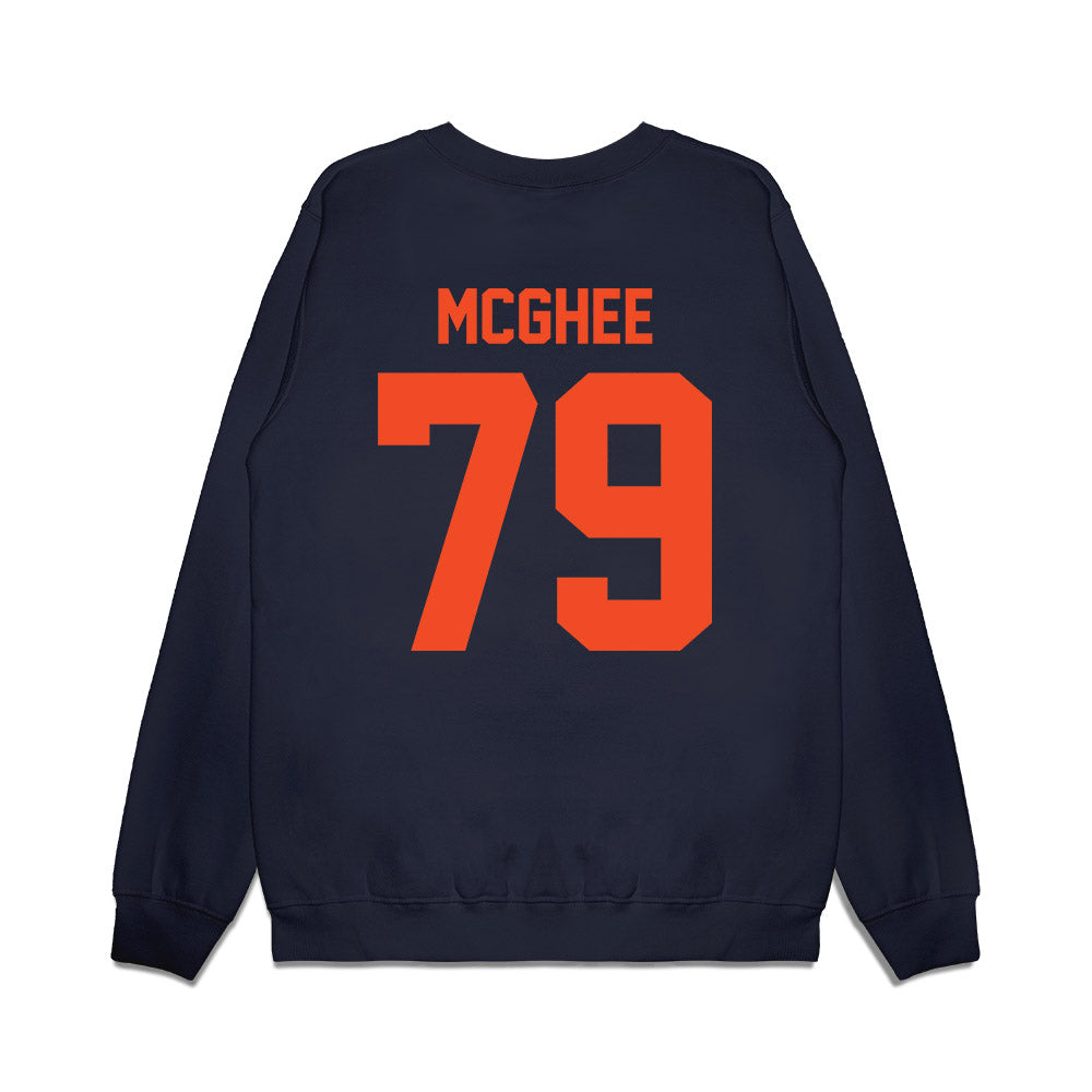 Virginia - NCAA Football : Colby McGhee - Vintage Helmet Premium Crewneck Sweatshirt-1