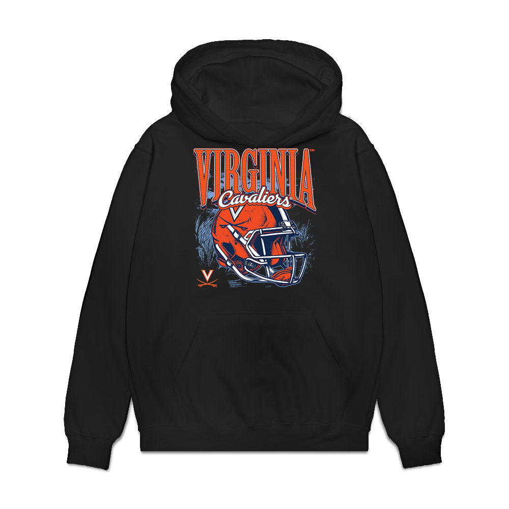 Virginia - NCAA Football : Will Bettridge - Vintage Helmet Premium Hooded Sweatshirt-0