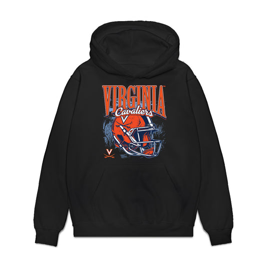 Virginia - NCAA Football : Suderian Harrison - Vintage Helmet Premium Hooded Sweatshirt-0
