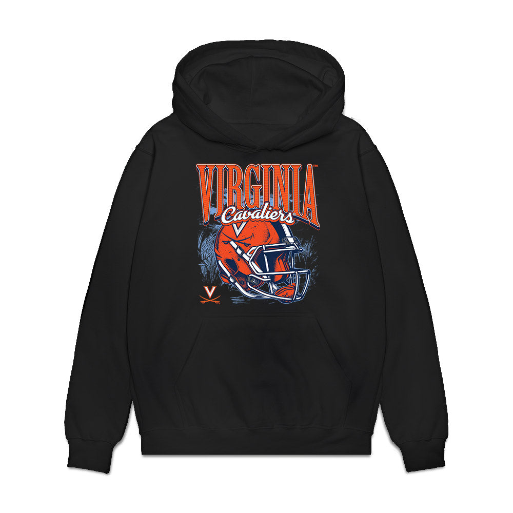Virginia - NCAA Football : Bryce Purnell - Vintage Helmet Premium Hooded Sweatshirt-0