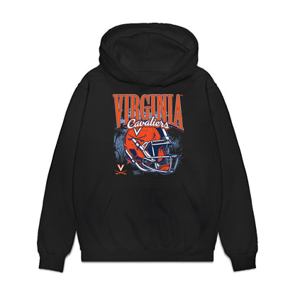 Virginia - NCAA Football : Bryce Purnell - Vintage Helmet Premium Hooded Sweatshirt-0
