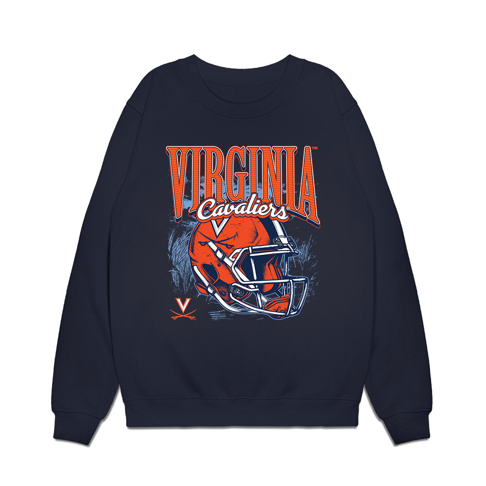 Virginia - NCAA Football : Ethan Minter - Vintage Helmet Premium Crewneck Sweatshirt-0