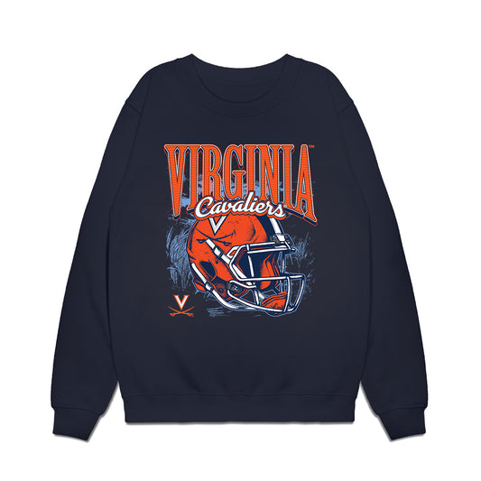 Virginia - NCAA Football : Ethan Minter - Vintage Helmet Premium Crewneck Sweatshirt-0