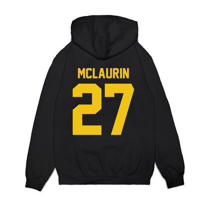Michigan - NCAA Football : Tyler McLaurin - Vintage Helmet Premium Hooded Sweatshirt-1