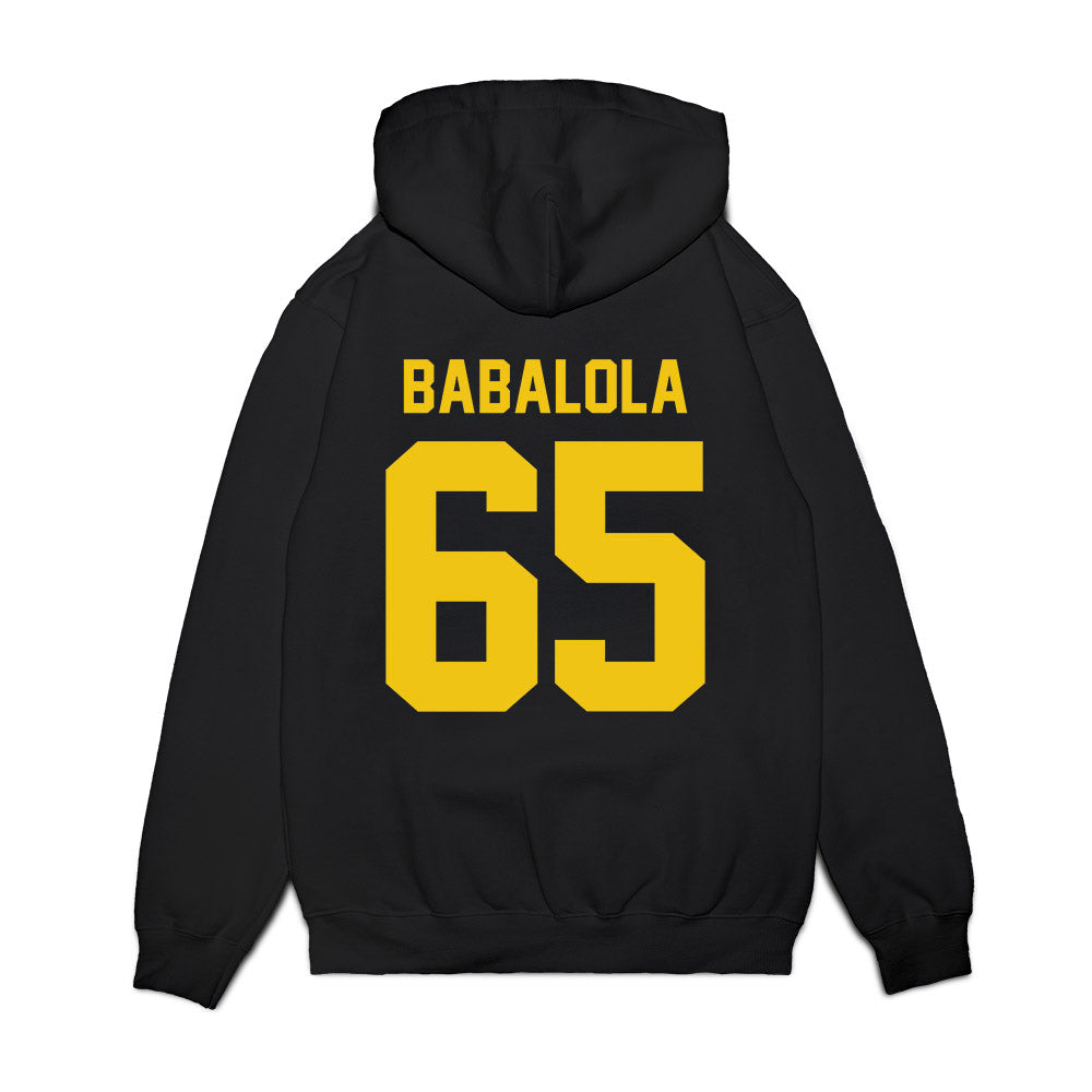 Michigan - NCAA Football : Andrew Babalola - Vintage Helmet Premium Hooded Sweatshirt-1
