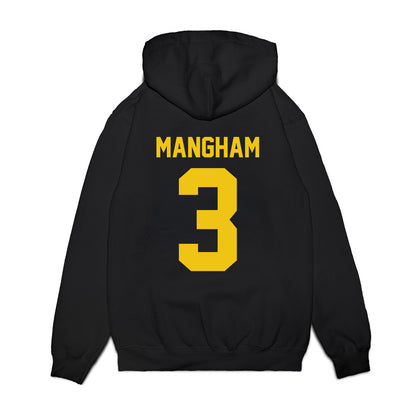 Michigan - NCAA Football : Jaden Mangham - Vintage Helmet Premium Hooded Sweatshirt-1