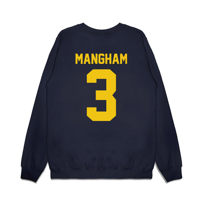 Michigan - NCAA Football : Jaden Mangham - Vintage Helmet Premium Crewneck Sweatshirt-1
