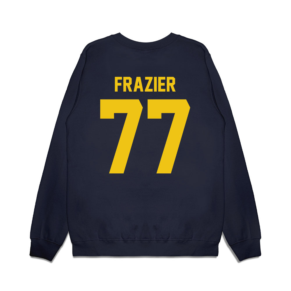 Michigan - NCAA Football : Blake Frazier - Vintage Helmet Premium Crewneck Sweatshirt-1