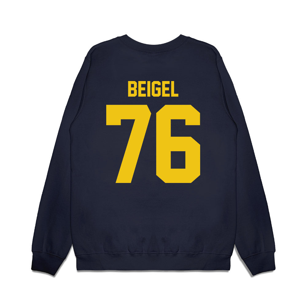 Michigan - NCAA Football : Manuel Beigel - Vintage Helmet Premium Crewneck Sweatshirt-1