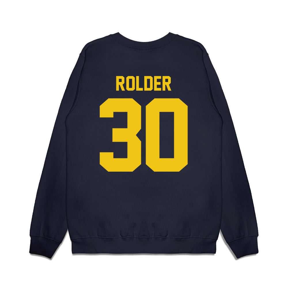Michigan - NCAA Football : Jimmy Rolder - Vintage Helmet Premium Crewneck Sweatshirt-1
