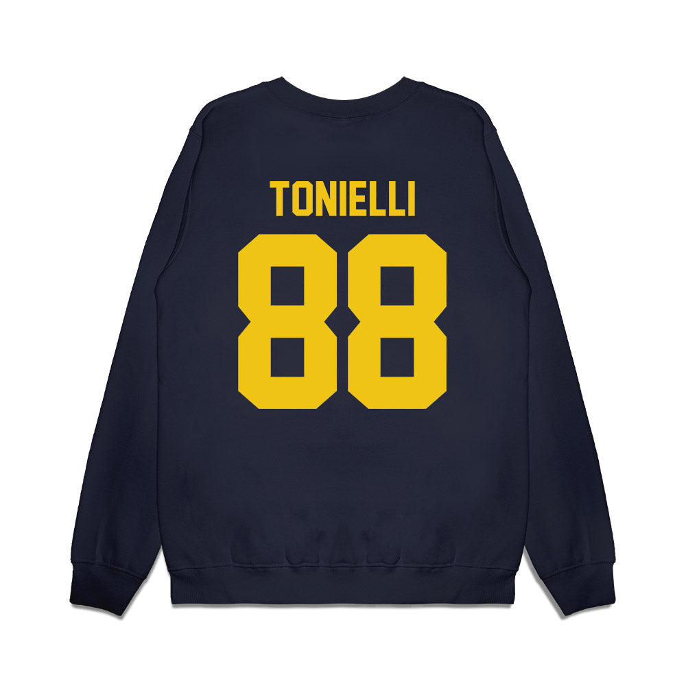 Michigan - NCAA Football : Deakon Tonielli - Vintage Helmet Premium Crewneck Sweatshirt-1