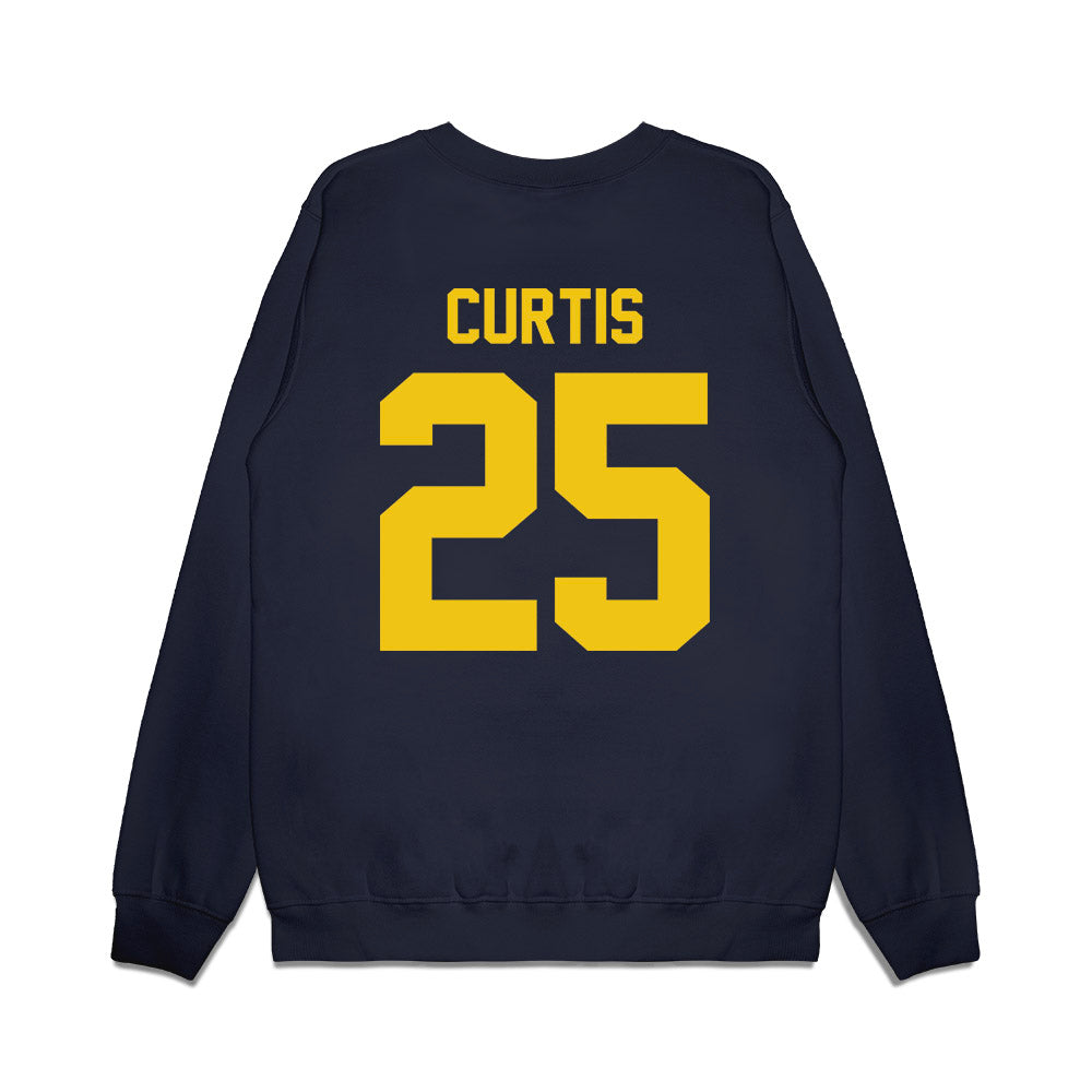 Michigan - NCAA Football : Mason Curtis - Vintage Helmet Premium Crewneck Sweatshirt-1