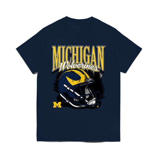 Michigan - NCAA Football : Nico Andrighetto - Vintage Helmet Comfort Colors T-Shirt-0