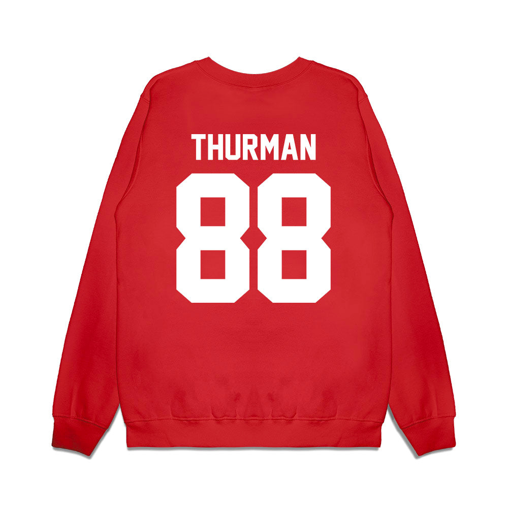 Houston - NCAA Football : Jacory Thurman - Vintage Helmet Premium Crewneck Sweatshirt-1