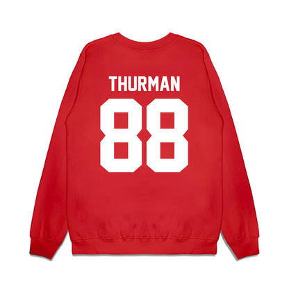 Houston - NCAA Football : Jacory Thurman - Vintage Helmet Premium Crewneck Sweatshirt-1