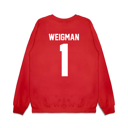 Houston - NCAA Football : Conner Weigman - Vintage Helmet Premium Crewneck Sweatshirt-1