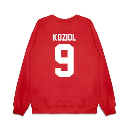 Houston - NCAA Football : Tanner Koziol - Vintage Helmet Premium Crewneck Sweatshirt-1