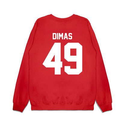 Houston - NCAA Football : Jonathan Dimas - Vintage Helmet Premium Crewneck Sweatshirt-1