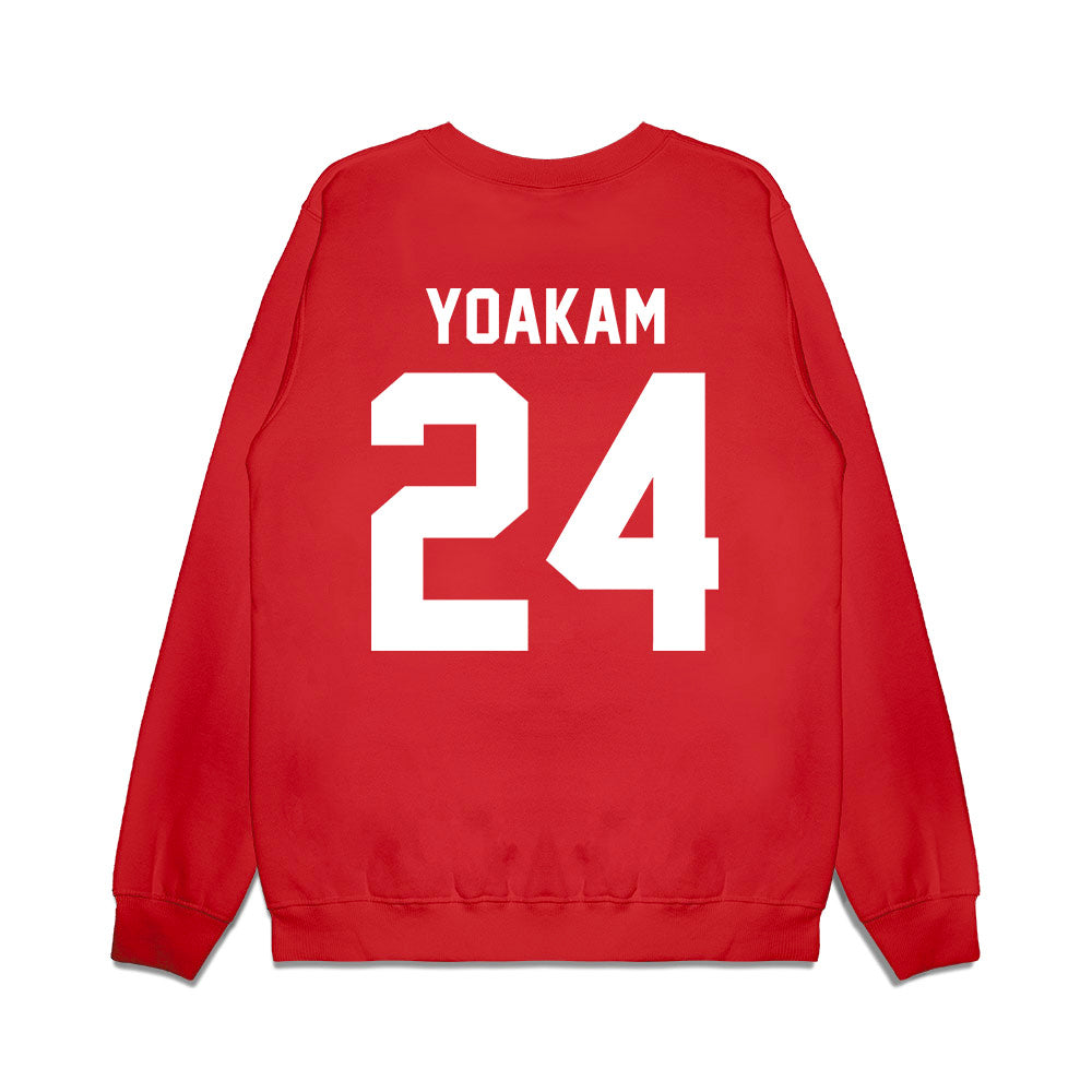 Houston - NCAA Football : Zac Yoakam - Vintage Helmet Premium Crewneck Sweatshirt-1